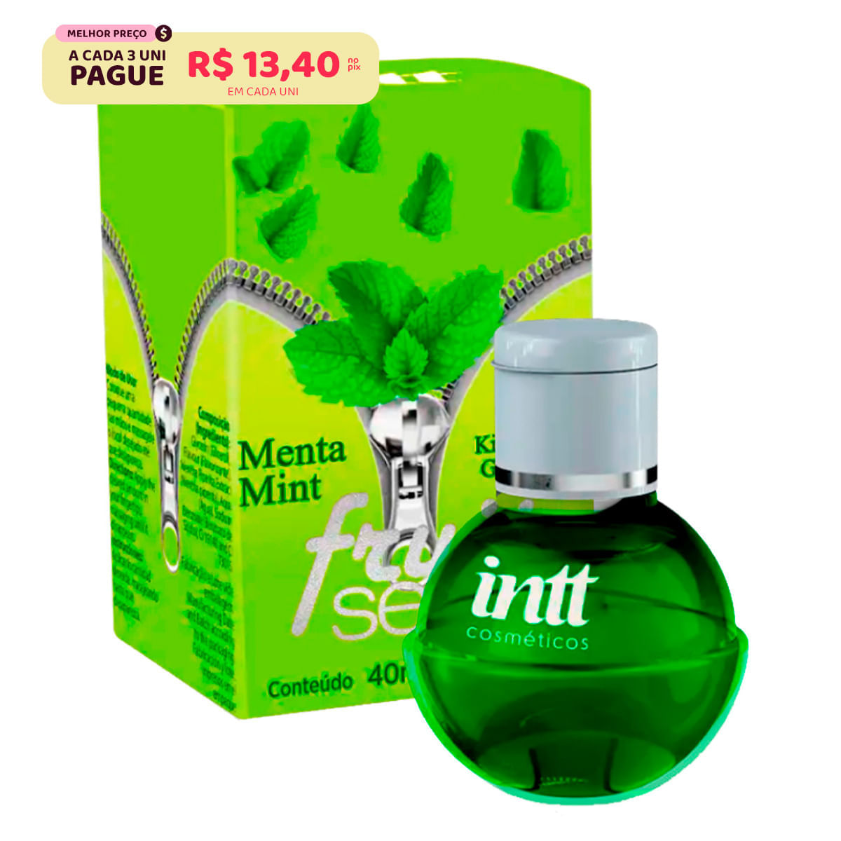 Fruit Sexy Gel Beijável Sabor Menta 40ml Intt