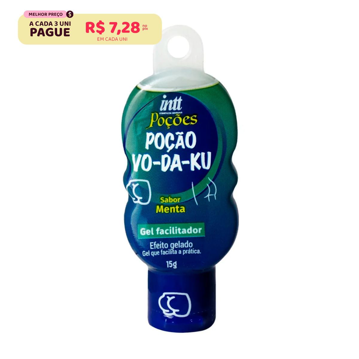 Vo-Da-Ku Gel Facilitador com Efeito Gelado 15g Linha Poções Intt