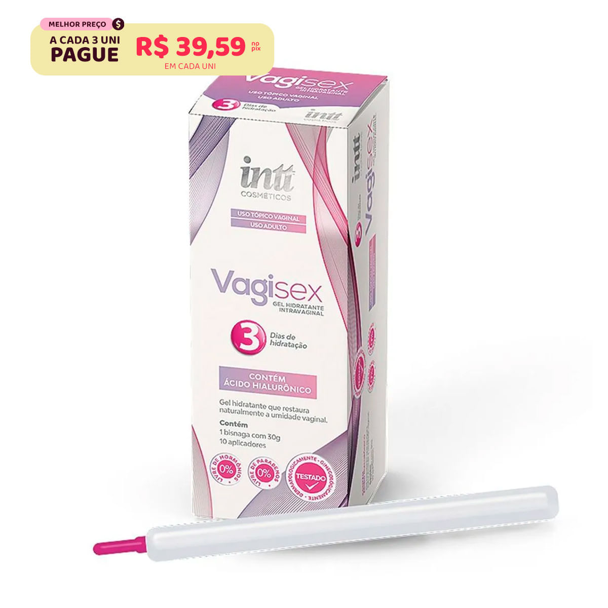Vagisex Gel Lubrificante Hidratante Intravaginal 30g Intt