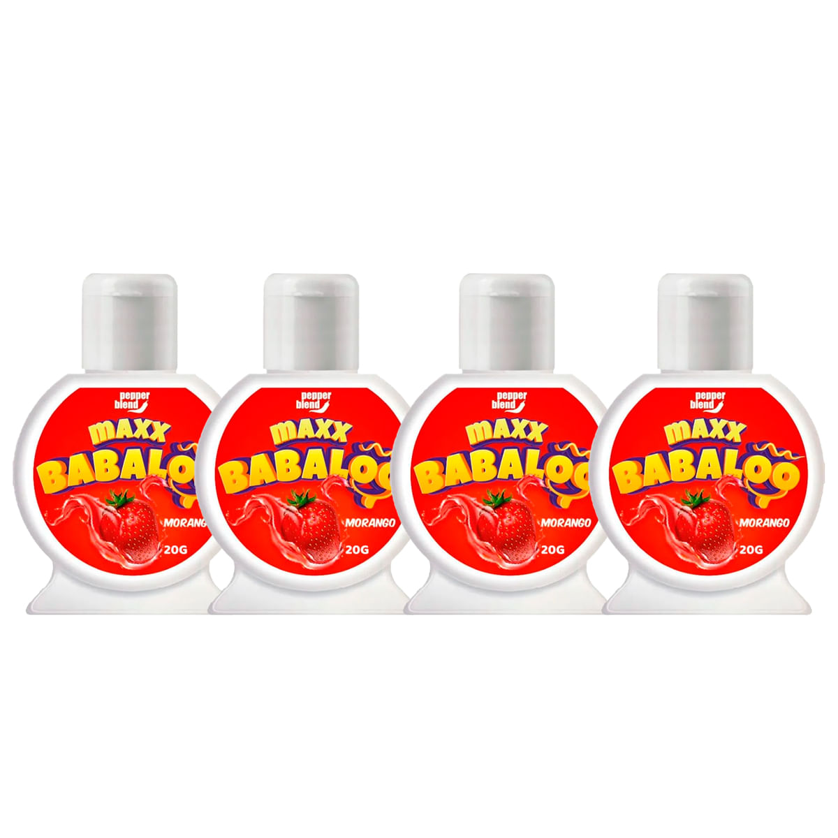 Kit com 4 Maxx Babaloo Gel Comestível para Oral