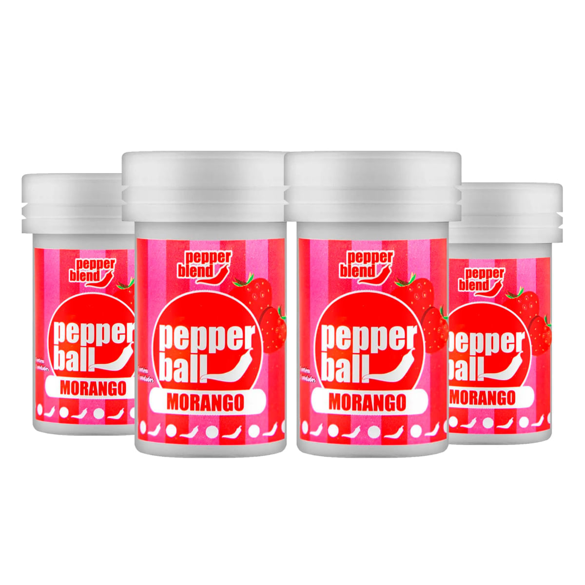 Kit com 4 Pepper Ball Bolinha Explosiva Saborosa