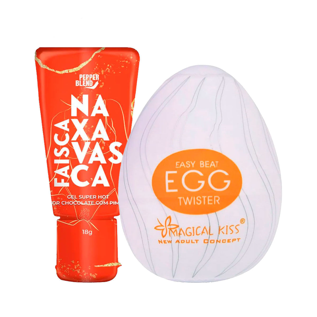 Duplinha com Faísca na Xavasca Gel e Egg Twister Masturbador Masculino