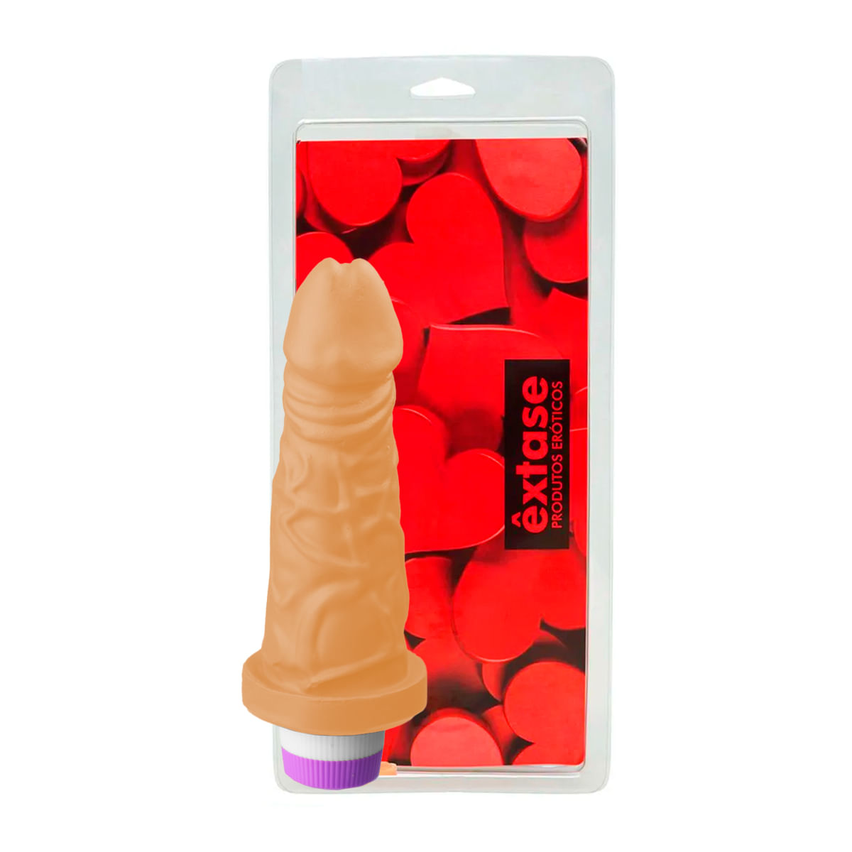 Prótese Realística com Vibro e Veias 15,4 x 4cm Êxtase