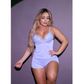 Pijama Flanelado com Shorts e Regata Cropped Rendada Hot Love