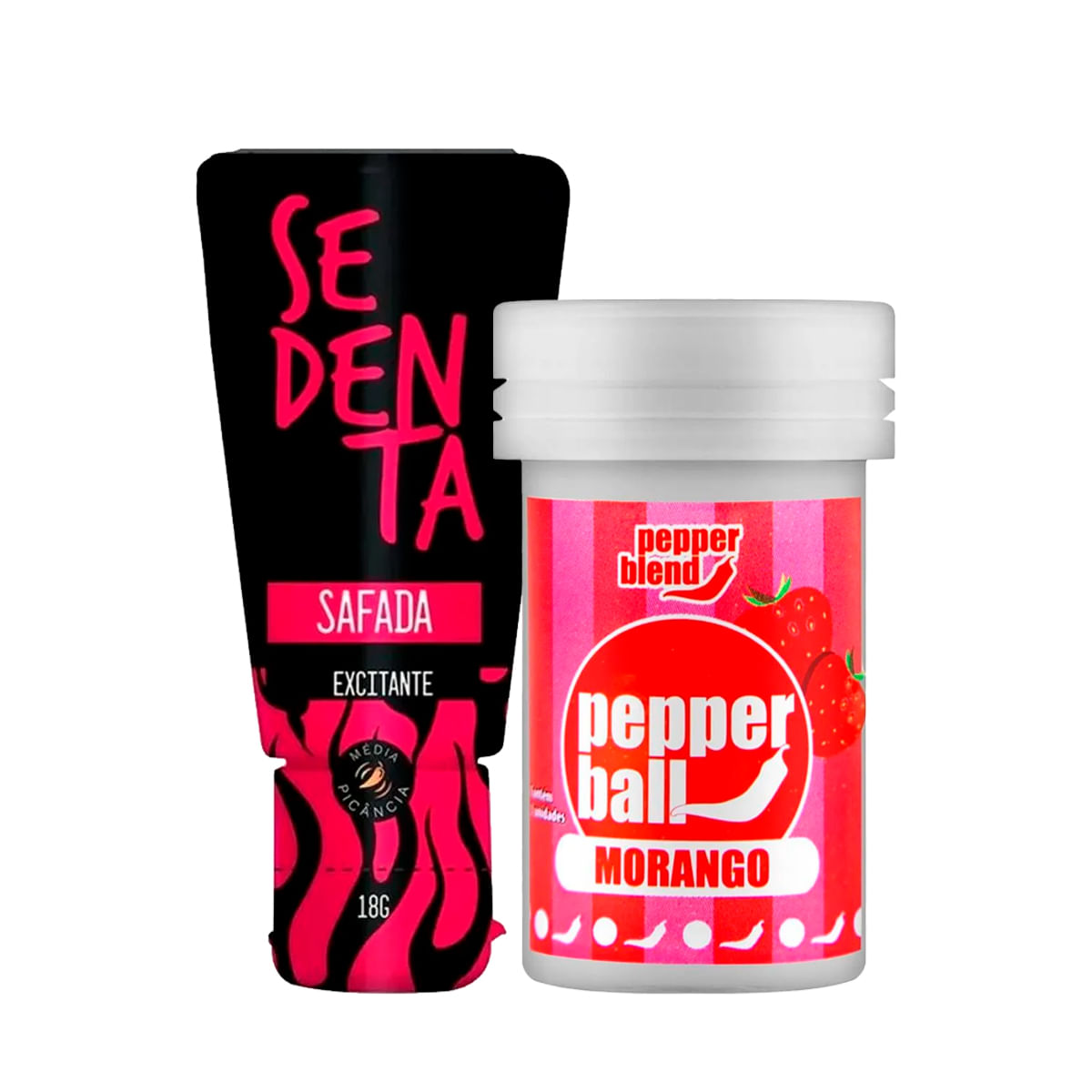 Duplinha com Sedenta Safada Excitante com Picância Média e Pepper Ball Bolinha Explosiva Saborosa