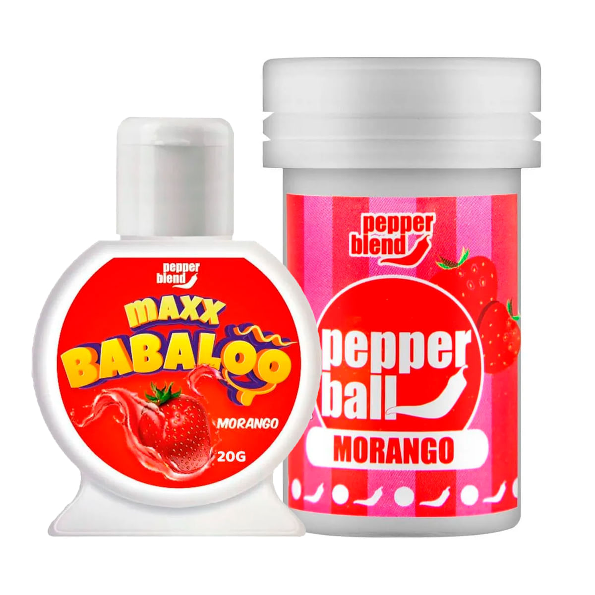 Duplinha com Maxx Babaloo Gel Comestível para Oral e Pepper Ball Bolinha Explosiva Saborosa