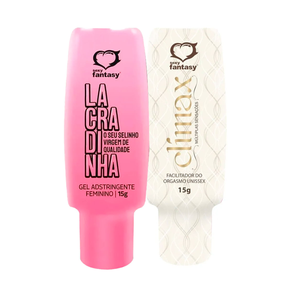 Duplinha com Lacradinha Gel Adstringente Feminino e Clímax Facilitador de Orgasmo Unissex