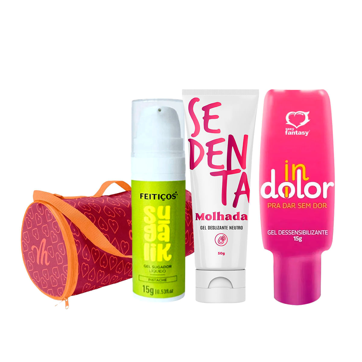 Kit com Sugalik Indolor Sedenta Molhada e Bolsa Esportiva