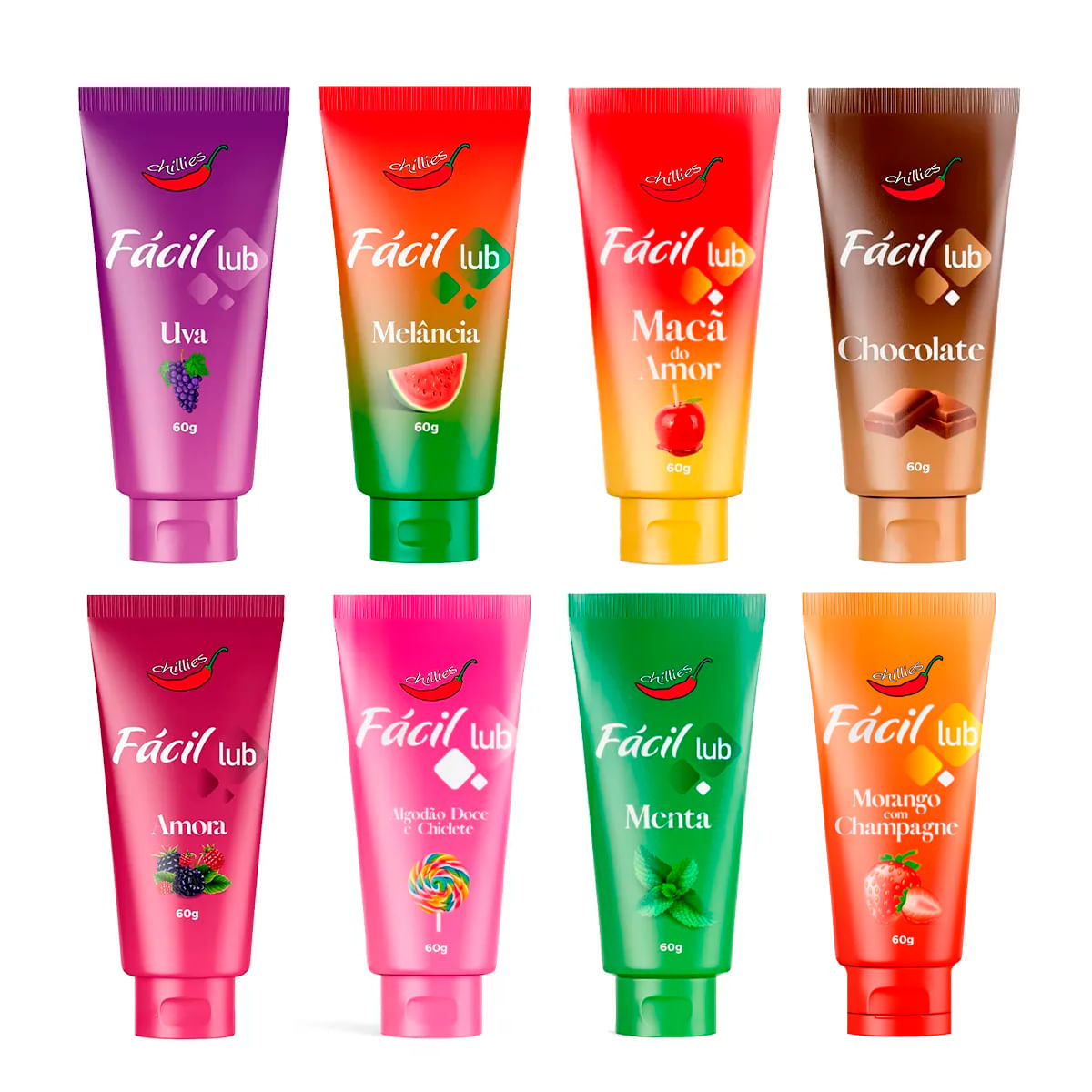 Fácil Lub Gel para Massagem Corporal 60g Chillies