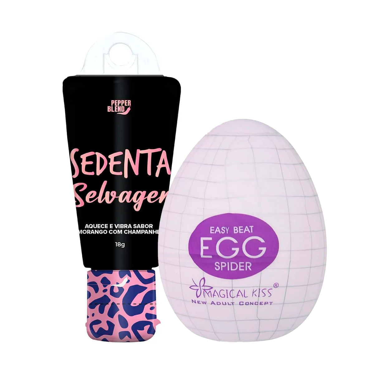 Duplinha com Sedenta Selvagem Vibrador Líquido e Egg Spider Masturbador Masculino