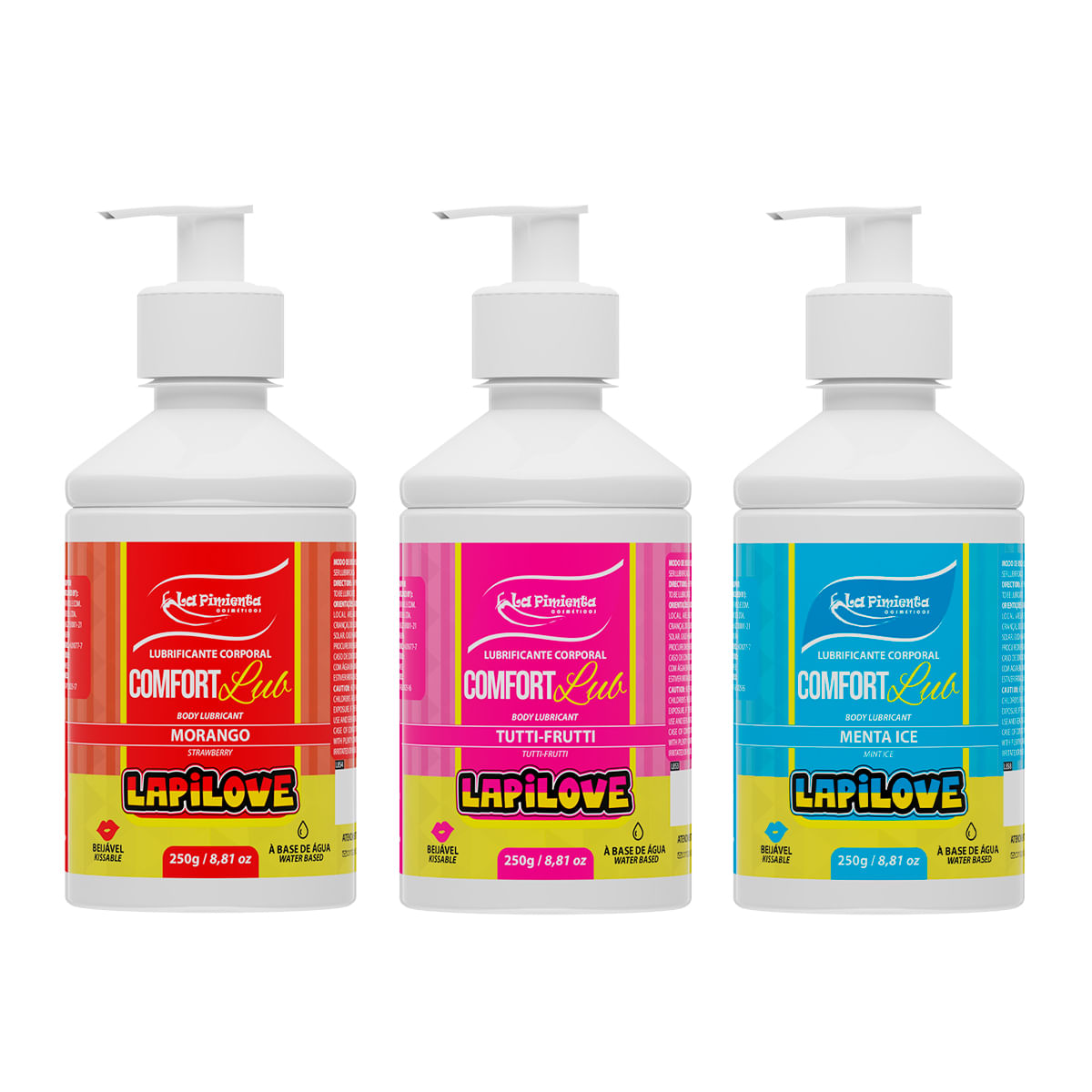 Comfort Lub LapiLove Lubrificante Corporal Beijável 250g La Pimienta