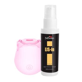Duplinha com Estimulador de Clitóris Rosa e LIS-In Dessensibilizante Anal
