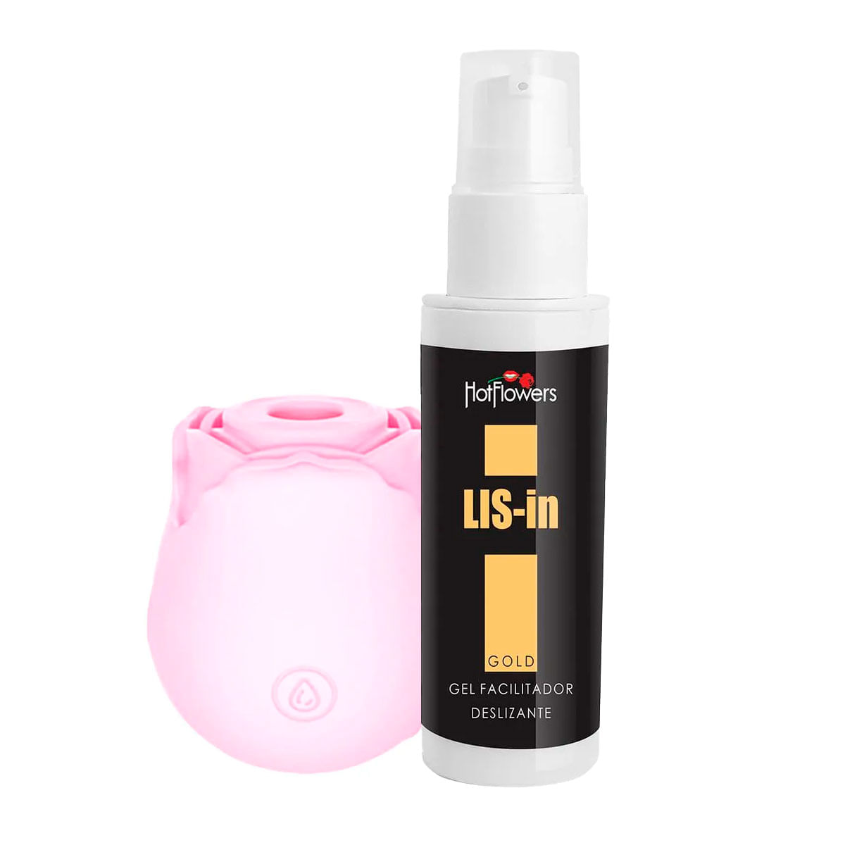 Duplinha com Estimulador de Clitóris Rosa e LIS-In Dessensibilizante Anal