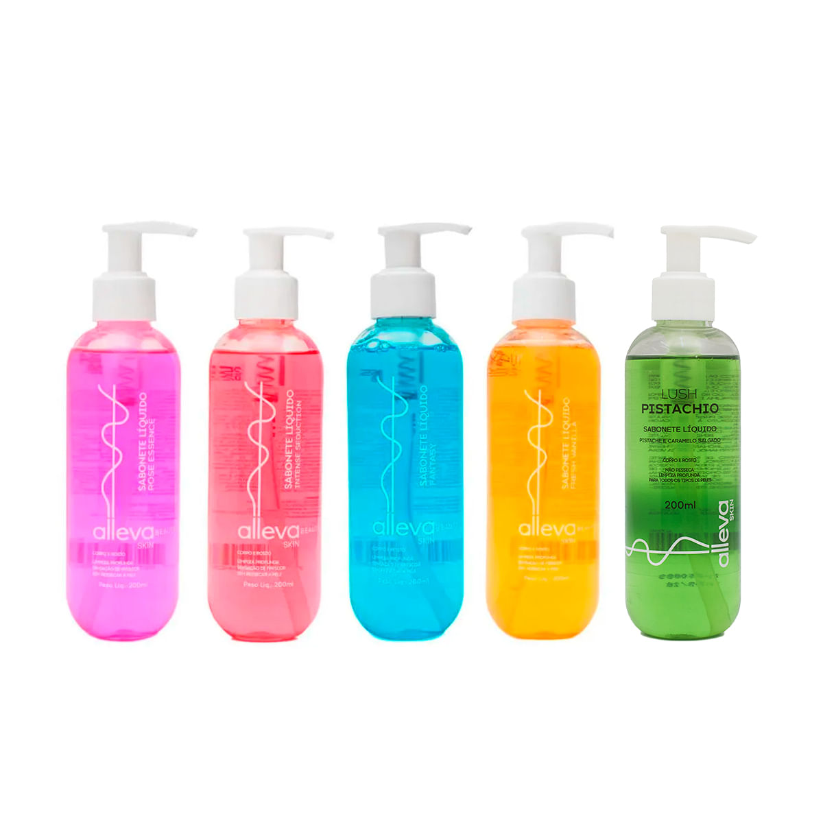 Sabonete Líquido Aromático Beauty Skin Corpo e Rosto 200ml Alleva