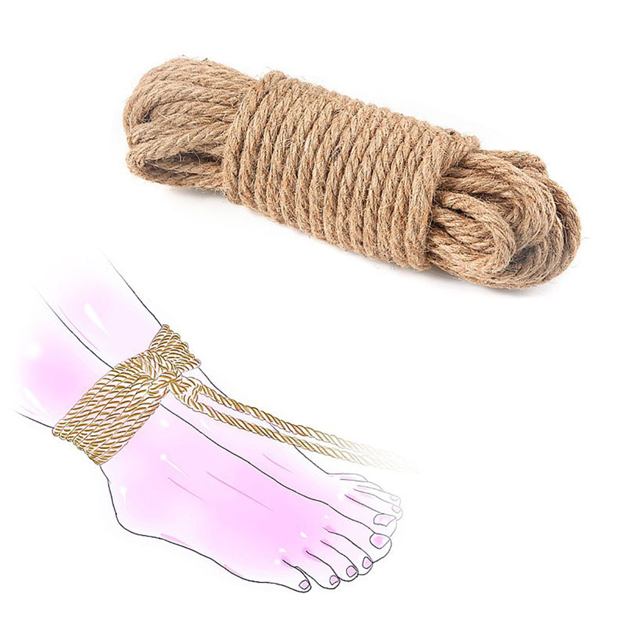 Corda Sado de Fibra Natural Bondage 20 Metros Sexy Import