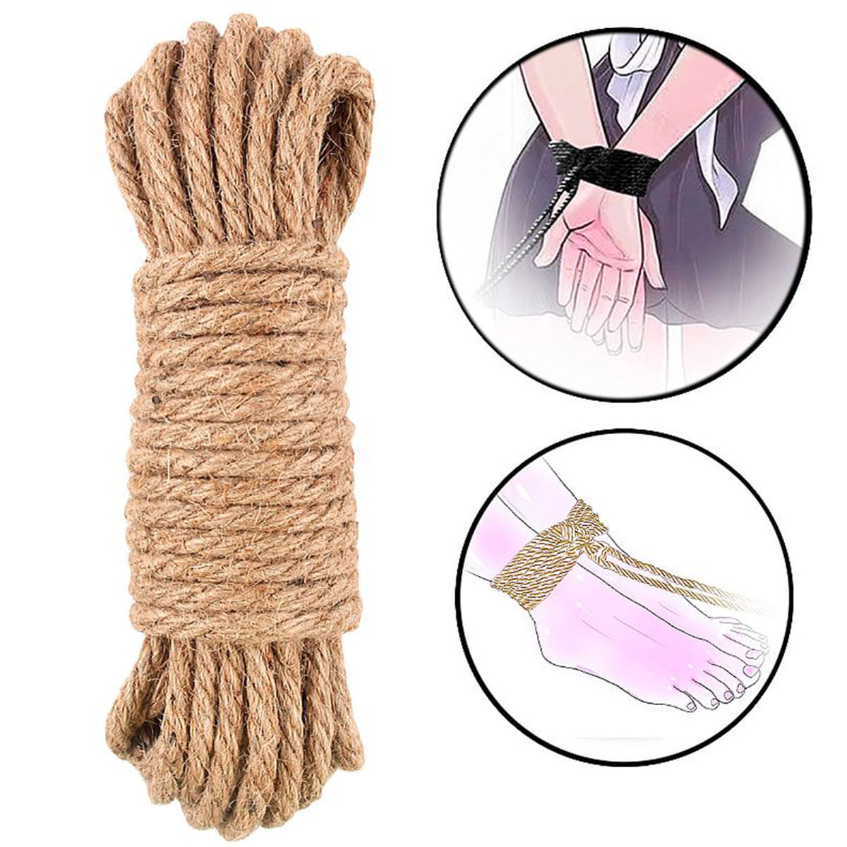 Corda Sado de Fibra Natural Bondage 20 Metros Sexy Import