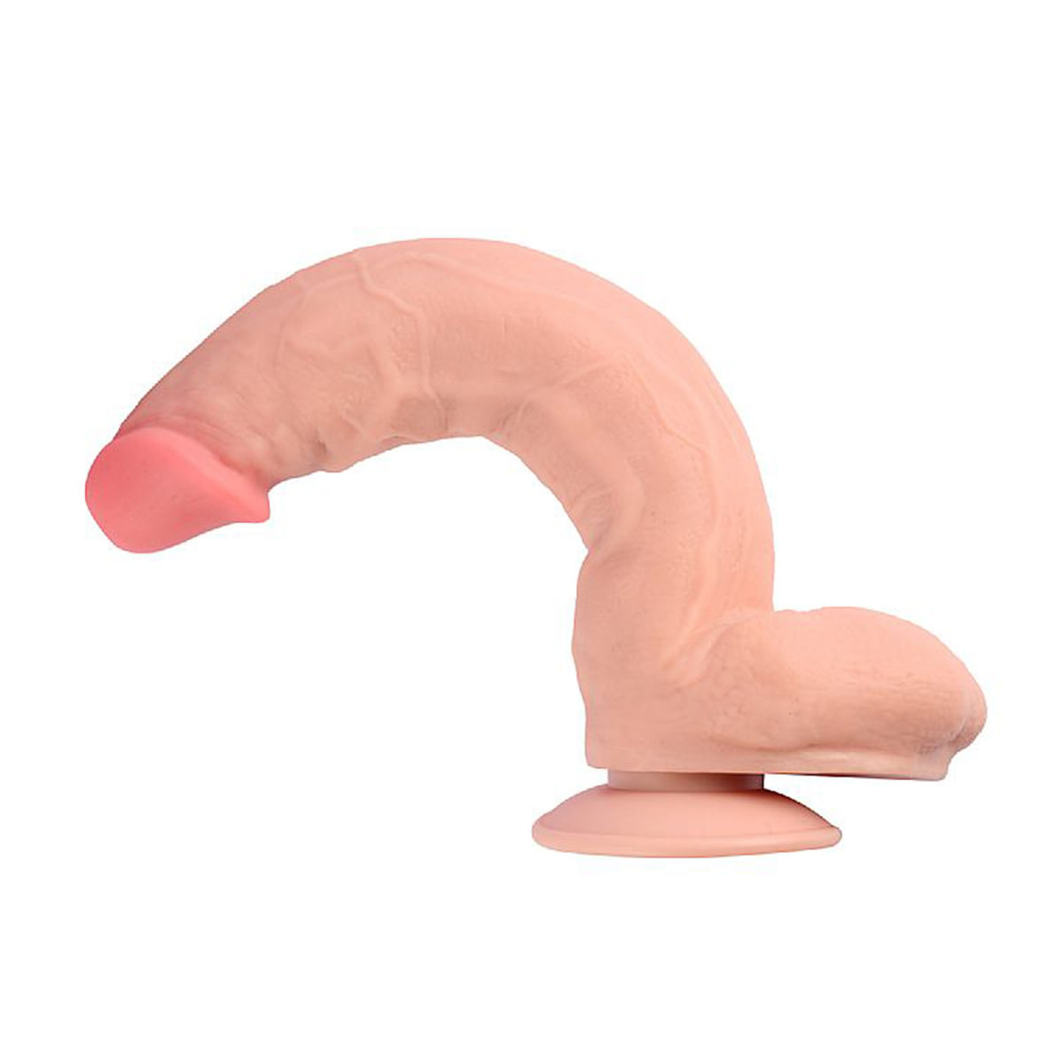 Pênis Super Realístico com Ventosa Dupla Camada Real Skin Lucky 30,50 x 5,8 cm Sexy Import