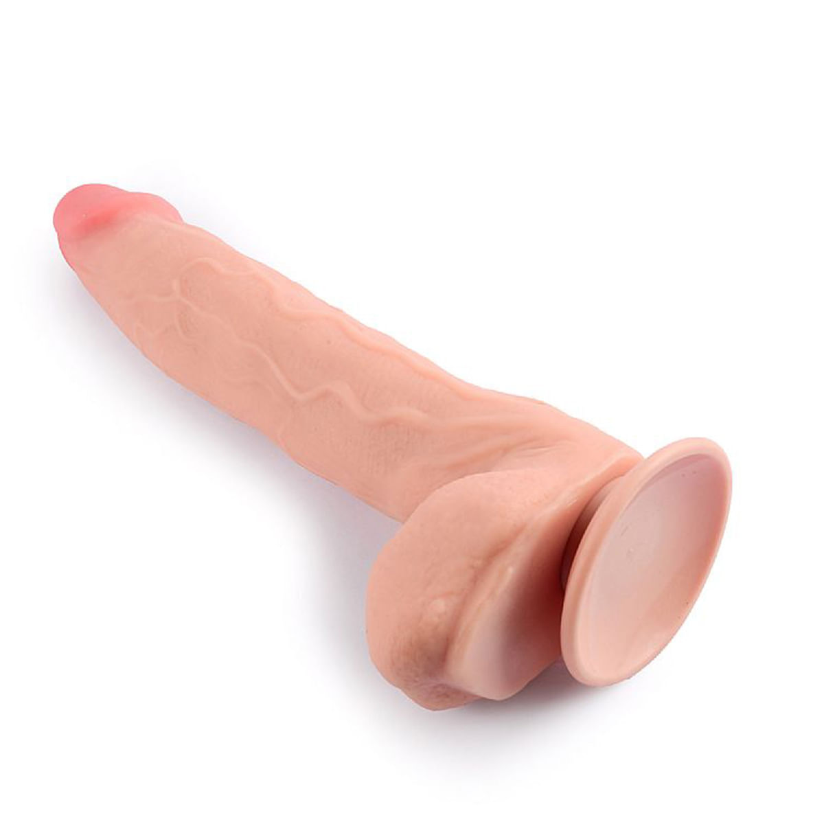 Pênis Super Realístico com Ventosa Dupla Camada Real Skin Lucky 30,50 x 5,8 cm Sexy Import