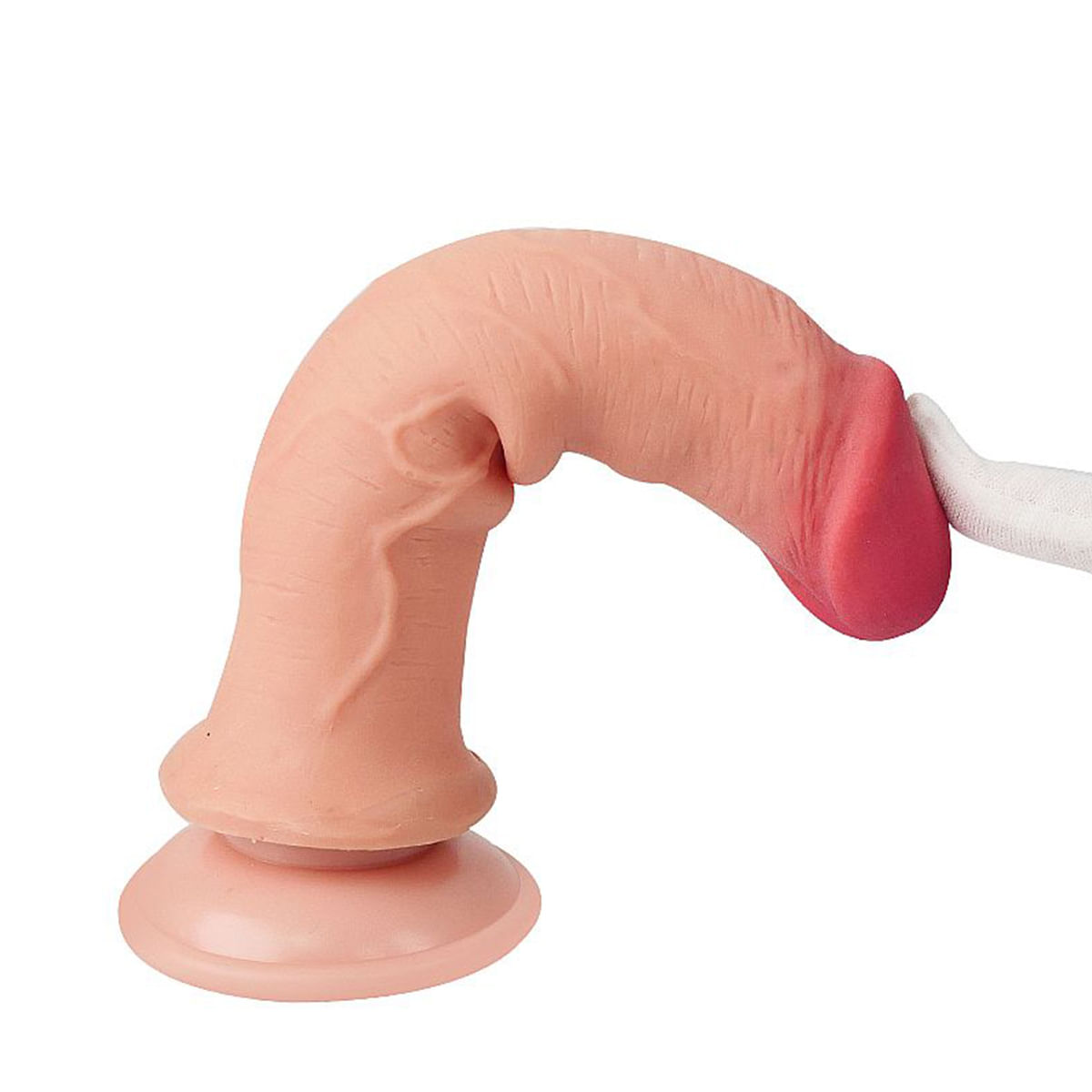 Pênis Realístico com Ventosa Removível e Dupla Camada 19,5 cm Sexy Import