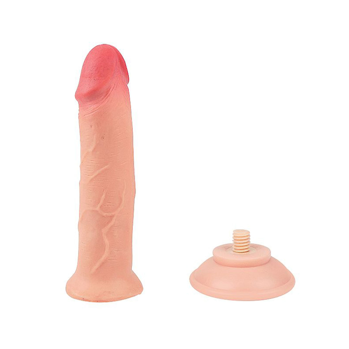 Pênis Realístico com Ventosa Removível e Dupla Camada 19,5 cm Sexy Import