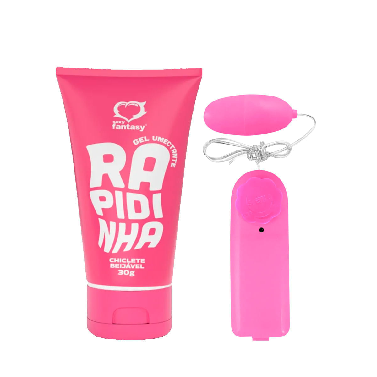 Duplinha com Lubrificante Íntimo Beijável Rapidinha e Vibro Ó Bullet Cápsula Vibratória Massageadora