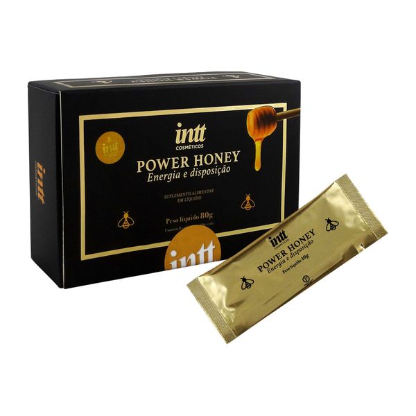 Power Honey Energia e Disposição Suplemento Alimentar Liquido Unissex com 8 Sachês 10g Intt