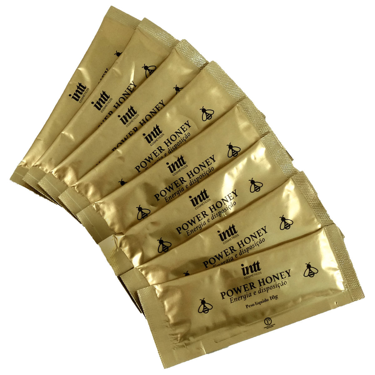 Power Honey Energia e Disposição Suplemento Alimentar Liquido Unissex com 8 Sachês 10g Intt