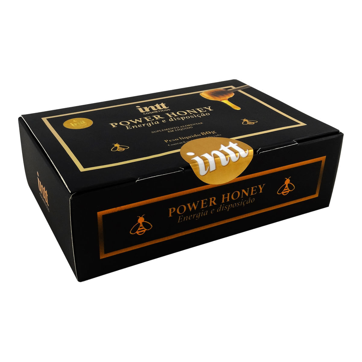 Power Honey Energia e Disposição Suplemento Alimentar Liquido Unissex com 8 Sachês 10g Intt