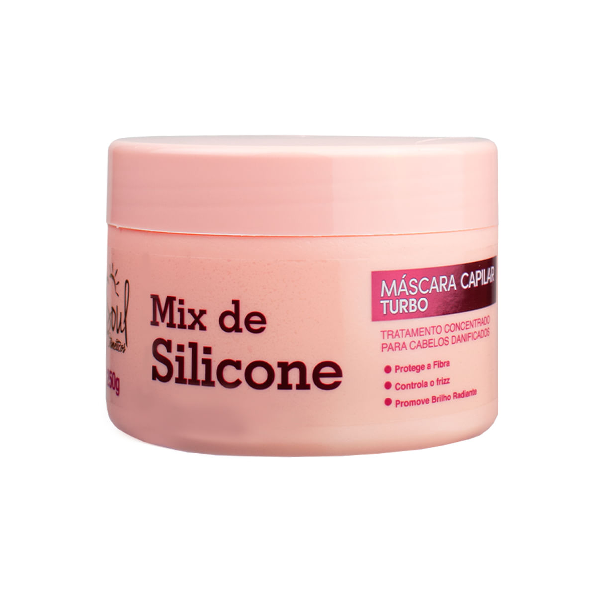 Máscara Capilar Mix de Silicone Tratamento Concentrado para Cabelos Danificados 250g Soul Cosméticos