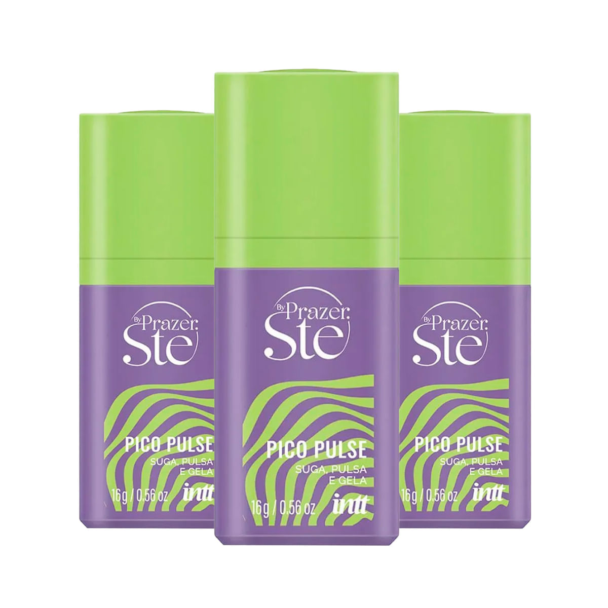 Kit com 3 Unidades Pico Pulse Gel Sugador Unissex Suga Pulsa e Gela