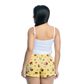 Pijama Shorts e Cropped Estampado Hot Love