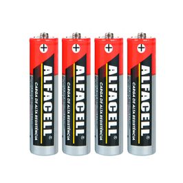 Pilha Comum Palito AAA 1.5V com 4 Unidades Alfacell
