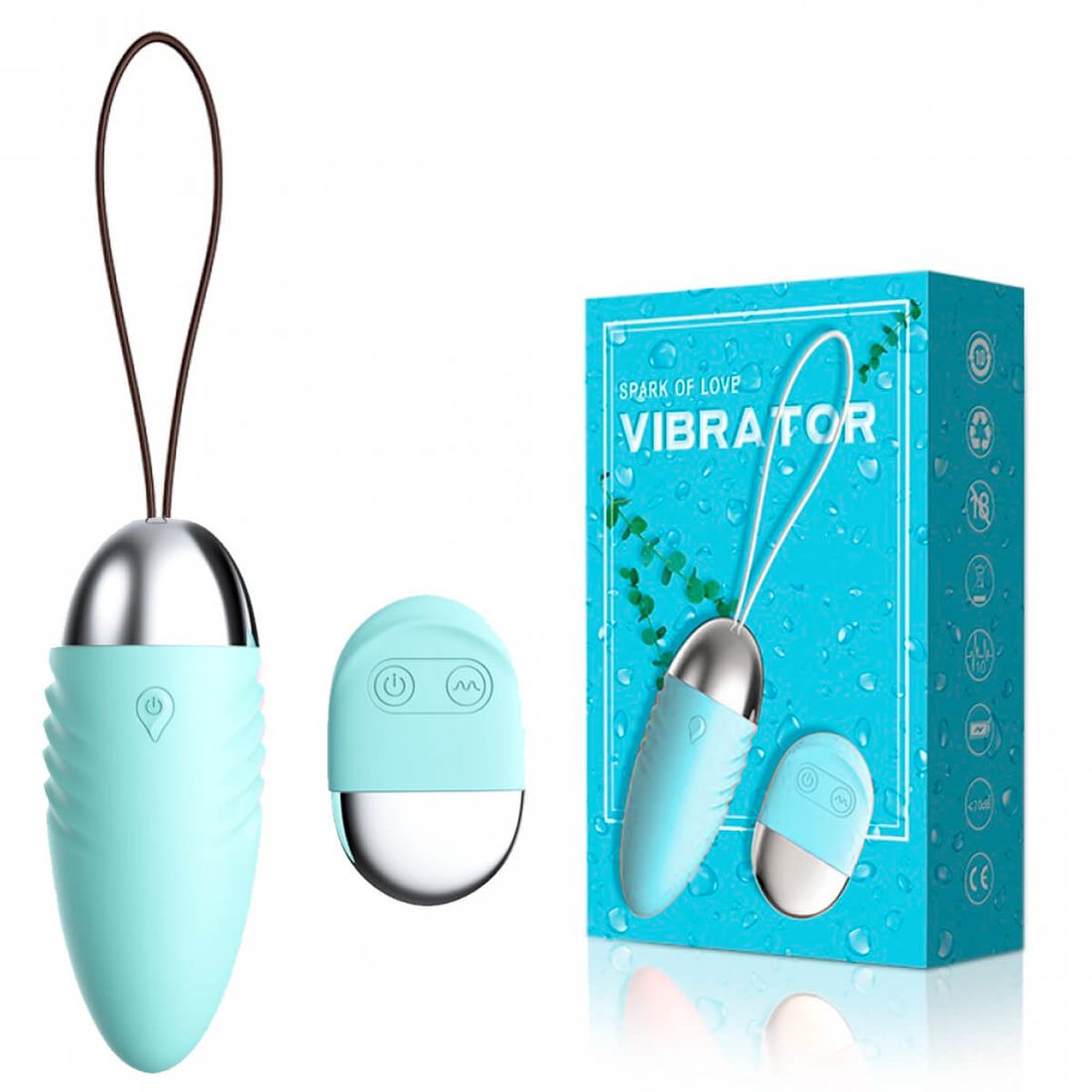Vibrator Spark of Love Bullet Vibrador com Controle Remoto  a distância Verde Agua