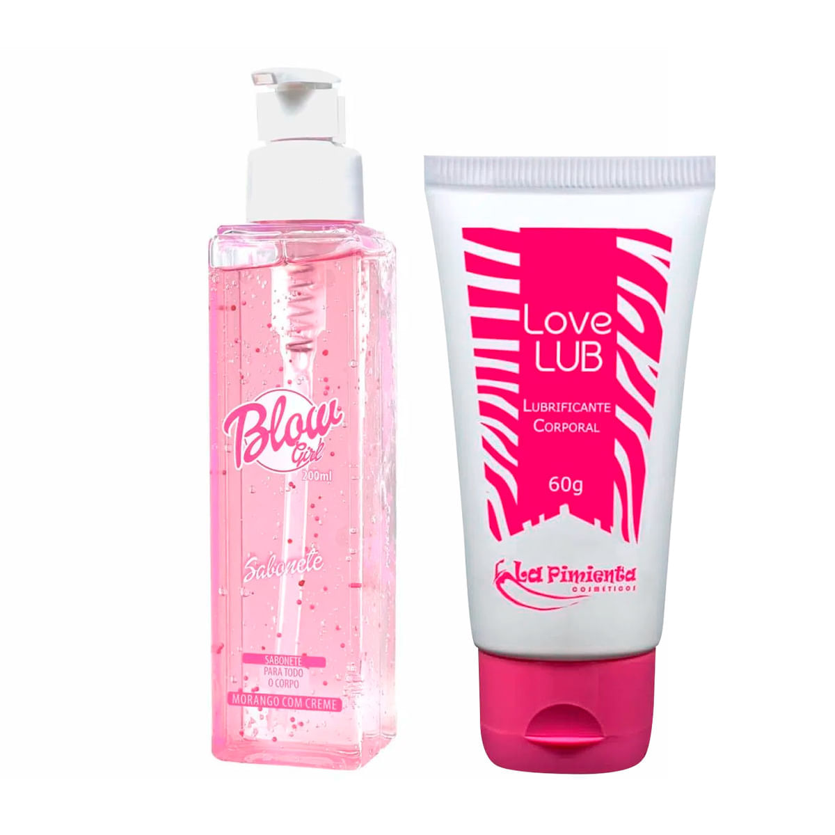Duplinha com Blow Girl Sabonete Líquido Corporal e Love Lub Lubrificante Corporal Neutro