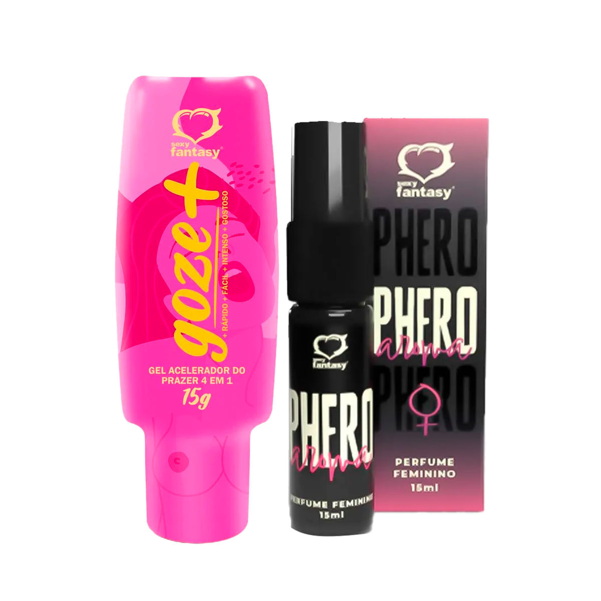 Duplinha com Goze + e Perfume Phero Feminino