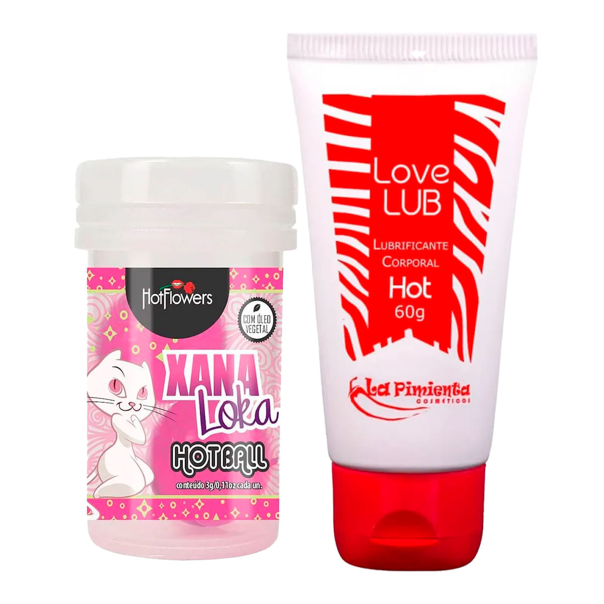 Kit ErĂłtico com Hot Ball Xana Loka e Love Lub Hot Lubrificante Corporal Kit ErĂłtico com Hot Ball Xana Loka e Love Lub Hot Lubrificante Corporal