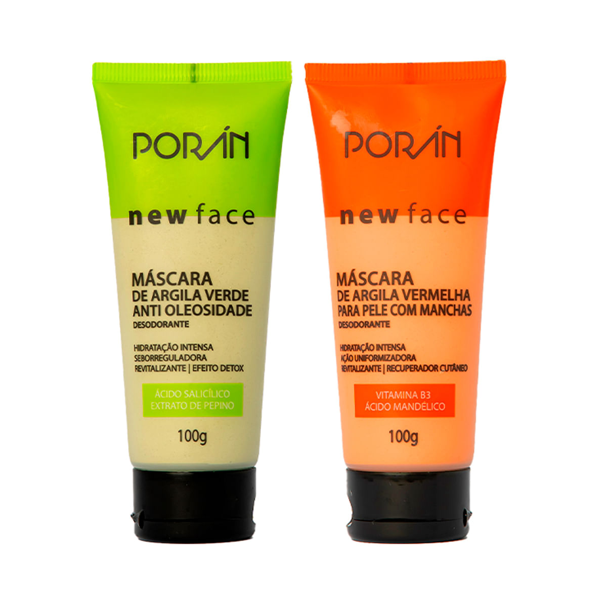 Máscara de Argila Hidratação Intensa New Face 100g Porán
