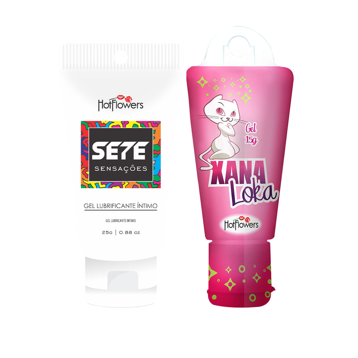 Duplinha com Excitante Xana Loka e Lubrificante Sete Sensações