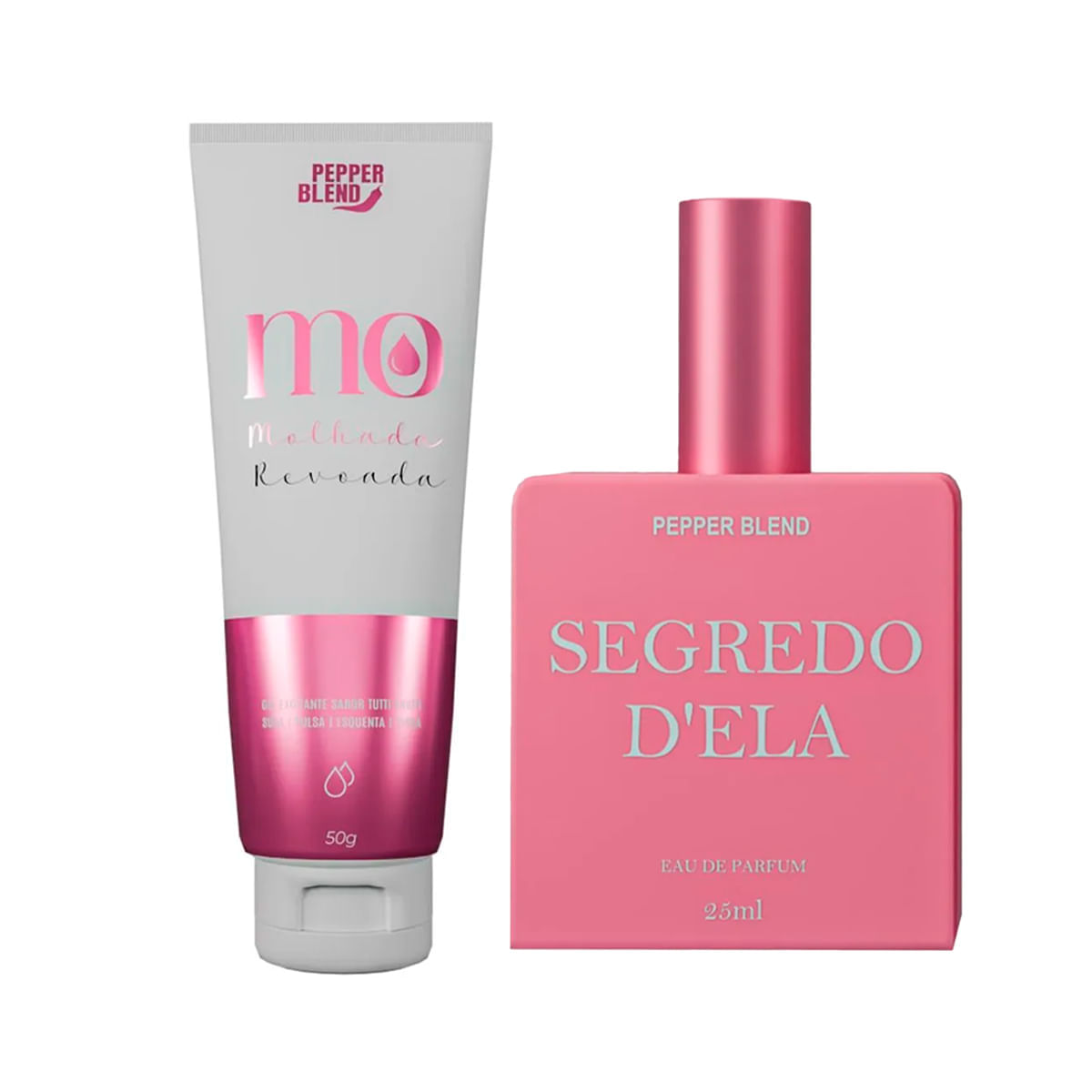 Duplinha com MO Molhada Revoada Gel Excitante e Perfume Segredo D'Ela Eau de Parfum