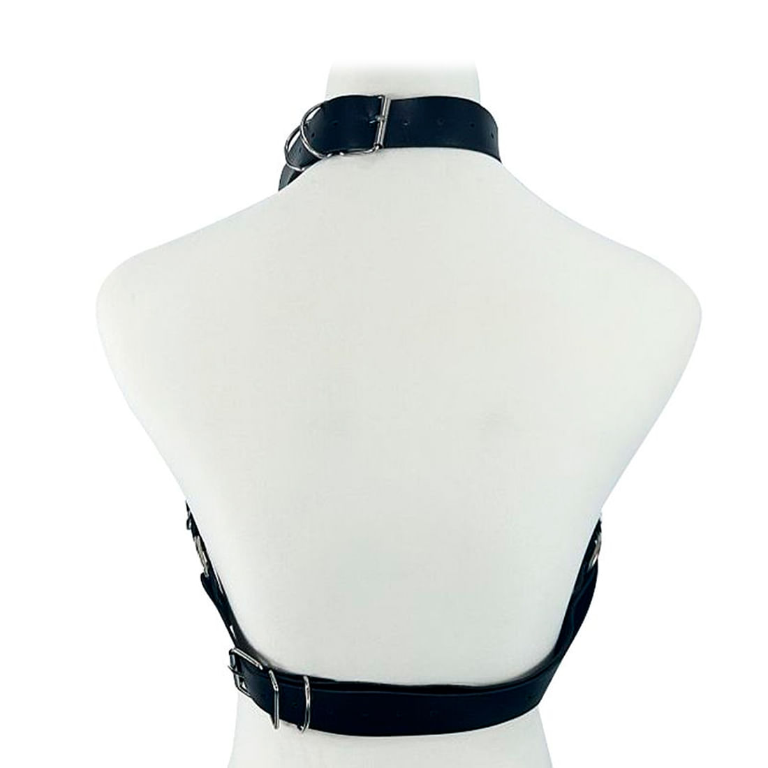 Harness com Contorno de Busto em Couro e Correntes Sexy Import