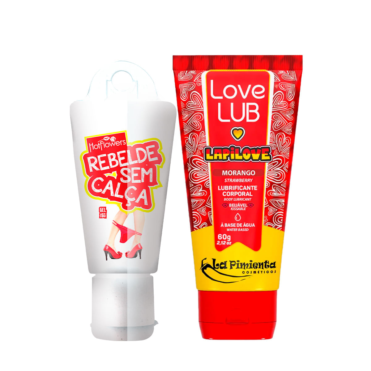 Duplinha Rebelde Sem Calça Dessensibilizante Anal e Love Lub LapiLove Lubrificante