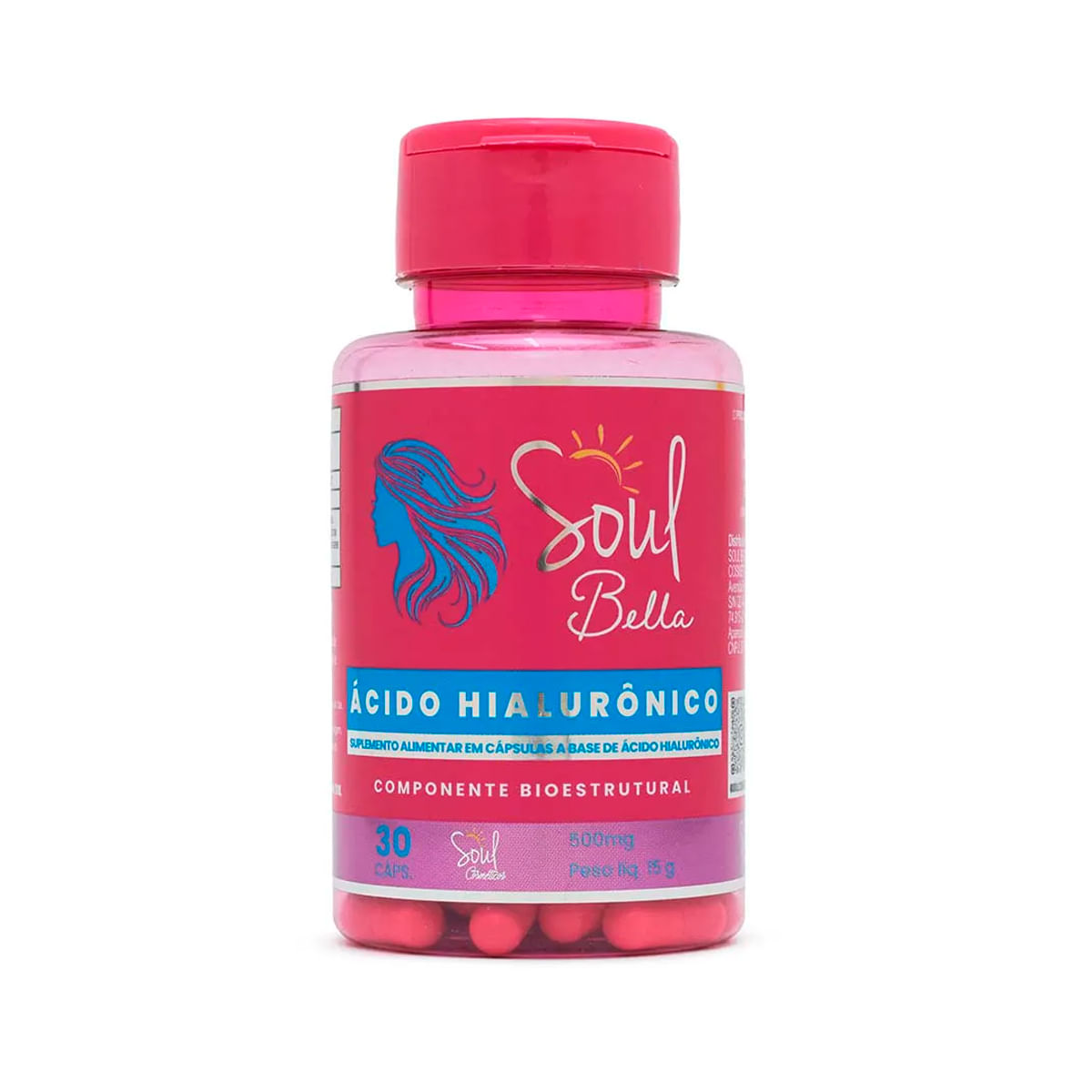 Soul Bella Ácido Hialurônico Suplemento Alimentar com 30 Cápsulas Soul Cosméticos Soul Bella Ácido Hialurônico Suplemento Alimentar com 30 Cápsulas Soul Cosméticos