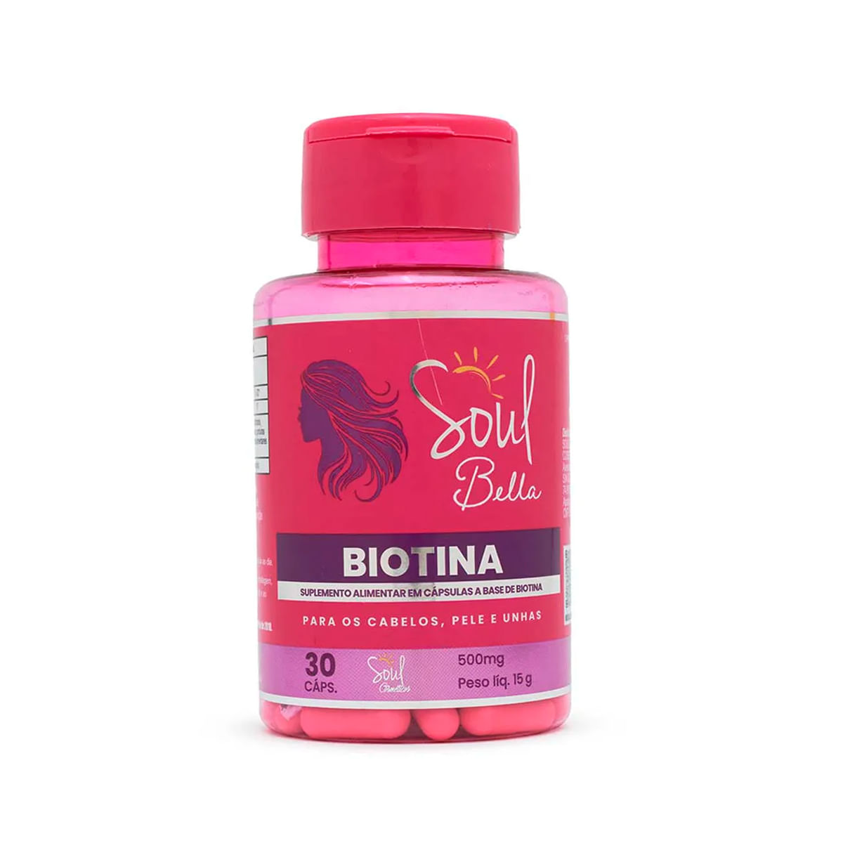 Soul Bella Biotina Suplemento Alimentar com 30 Cápsulas Soul Cosméticos Soul Bella Biotina Suplemento Alimentar com 30 Cápsulas Soul Cosméticos