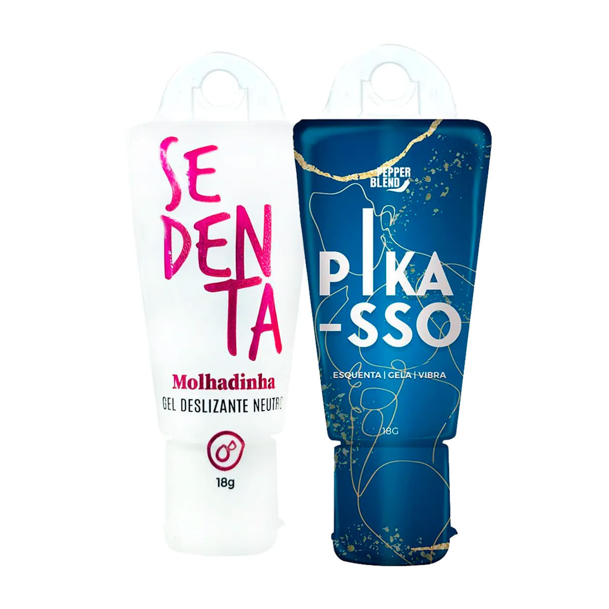 Duplinha com Sedenta Molhadinha Gel e Pikasso Gel Comestível Esquenta Gela e Vibra