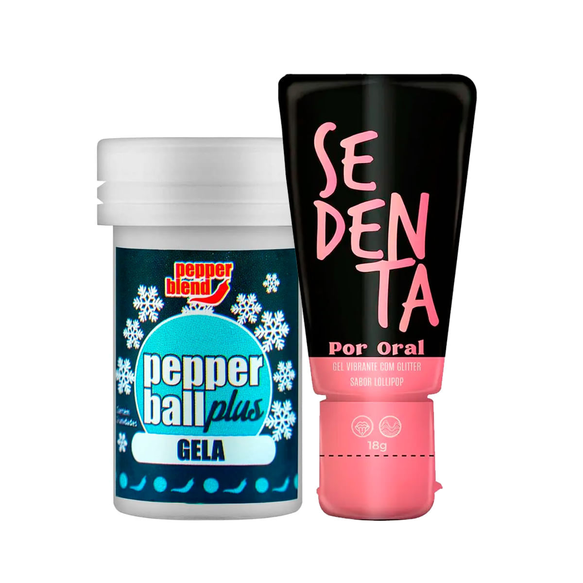 Duplinha com Pepper Ball Plus Esfria e Sedenta por Oral Gel Comestível
