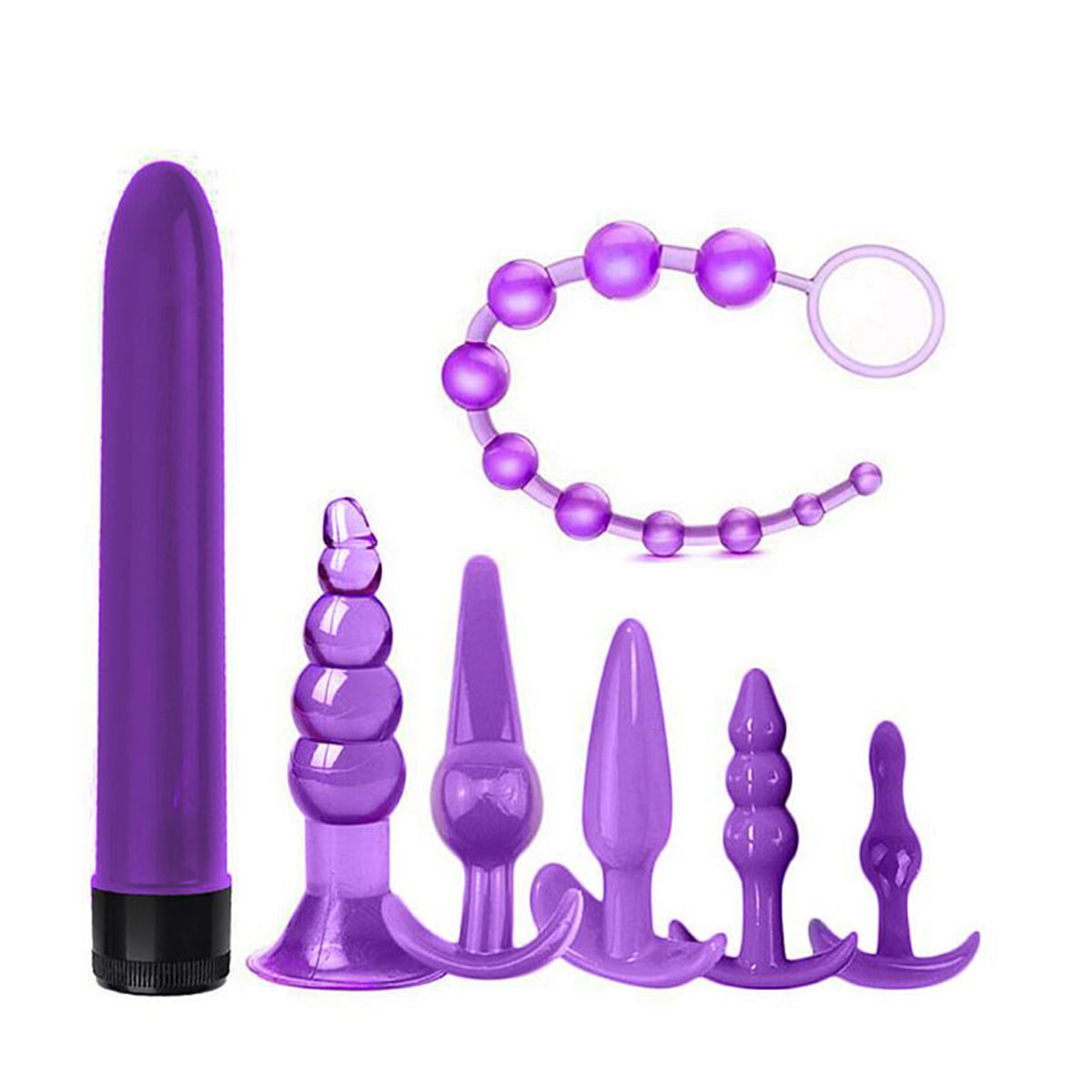 Kit com 1 Personal e 6 Plug Anal Sexy Import