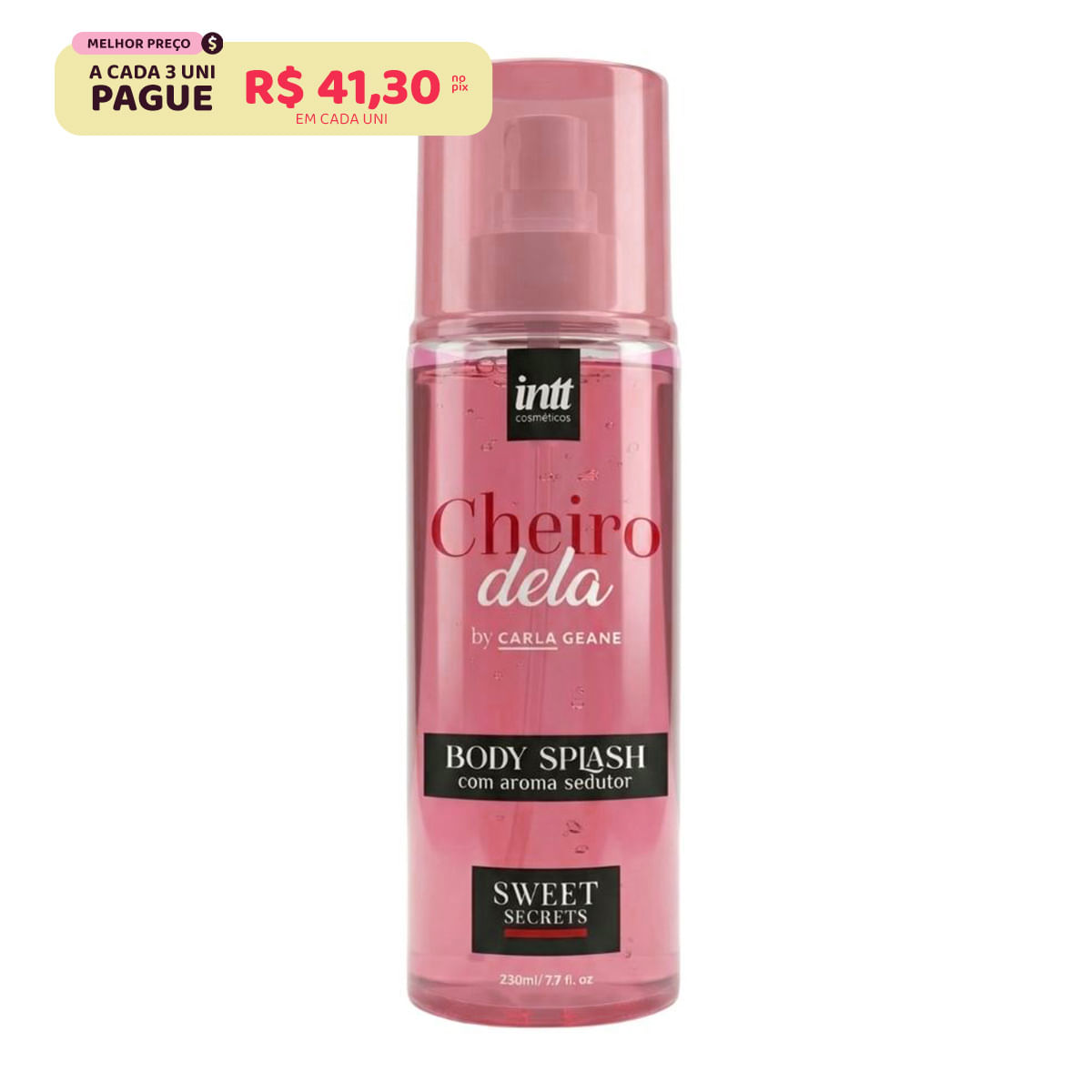 Cheiro Dela Body Splash com Aroma Sedutor Linha Sweet Secrets By Carla Geane 230ml Intt