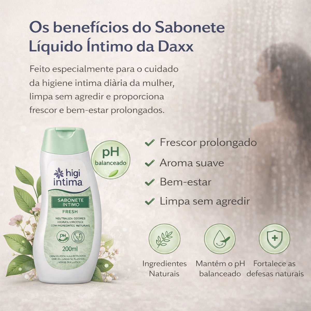 Higi Íntima Sabonete Líquido Íntimo Fresh 200ml Daxx