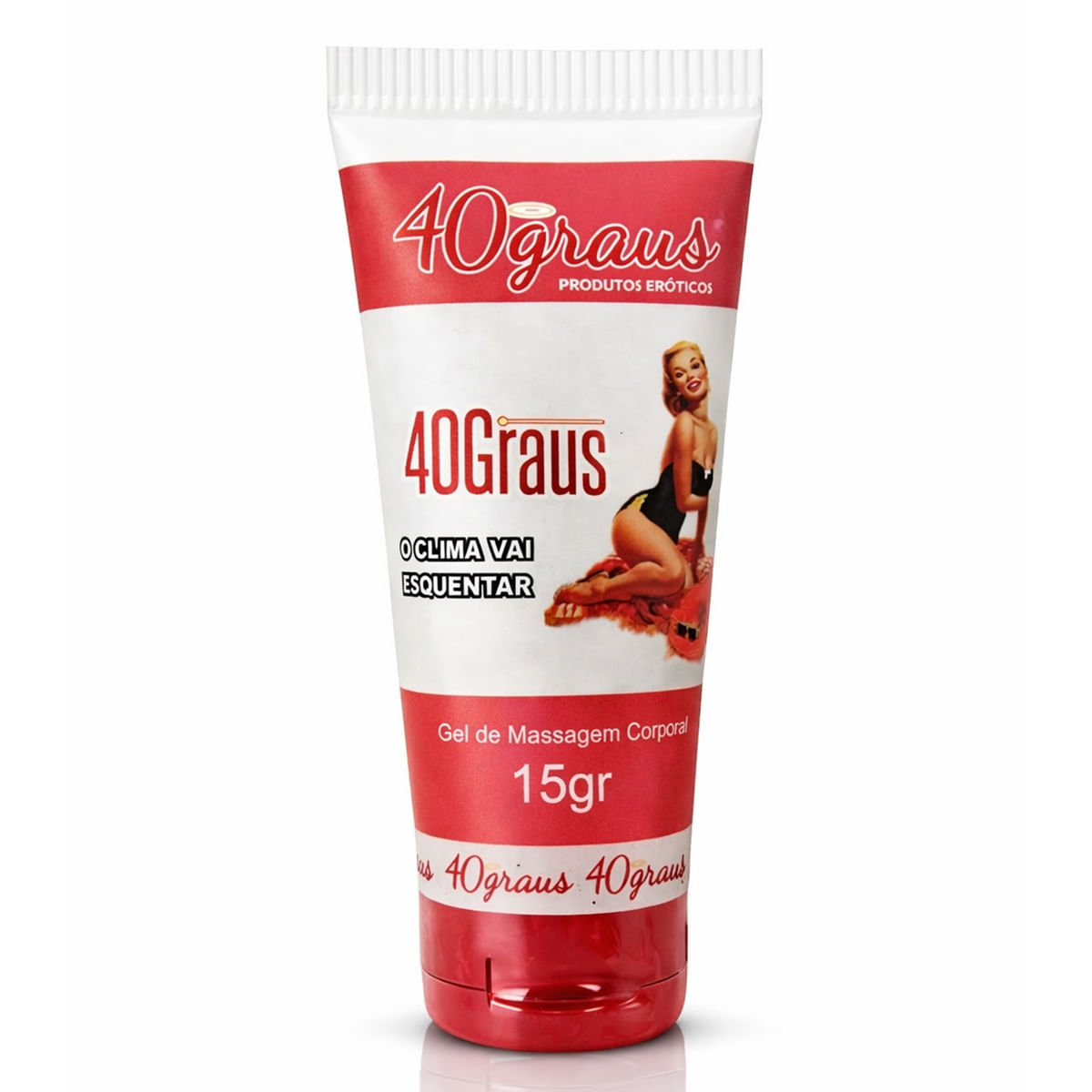 40 Graus Gel Hot para Massagem Corporal 15g 40 Graus 40 Graus Gel Hot para Massagem Corporal 15g 40 Graus