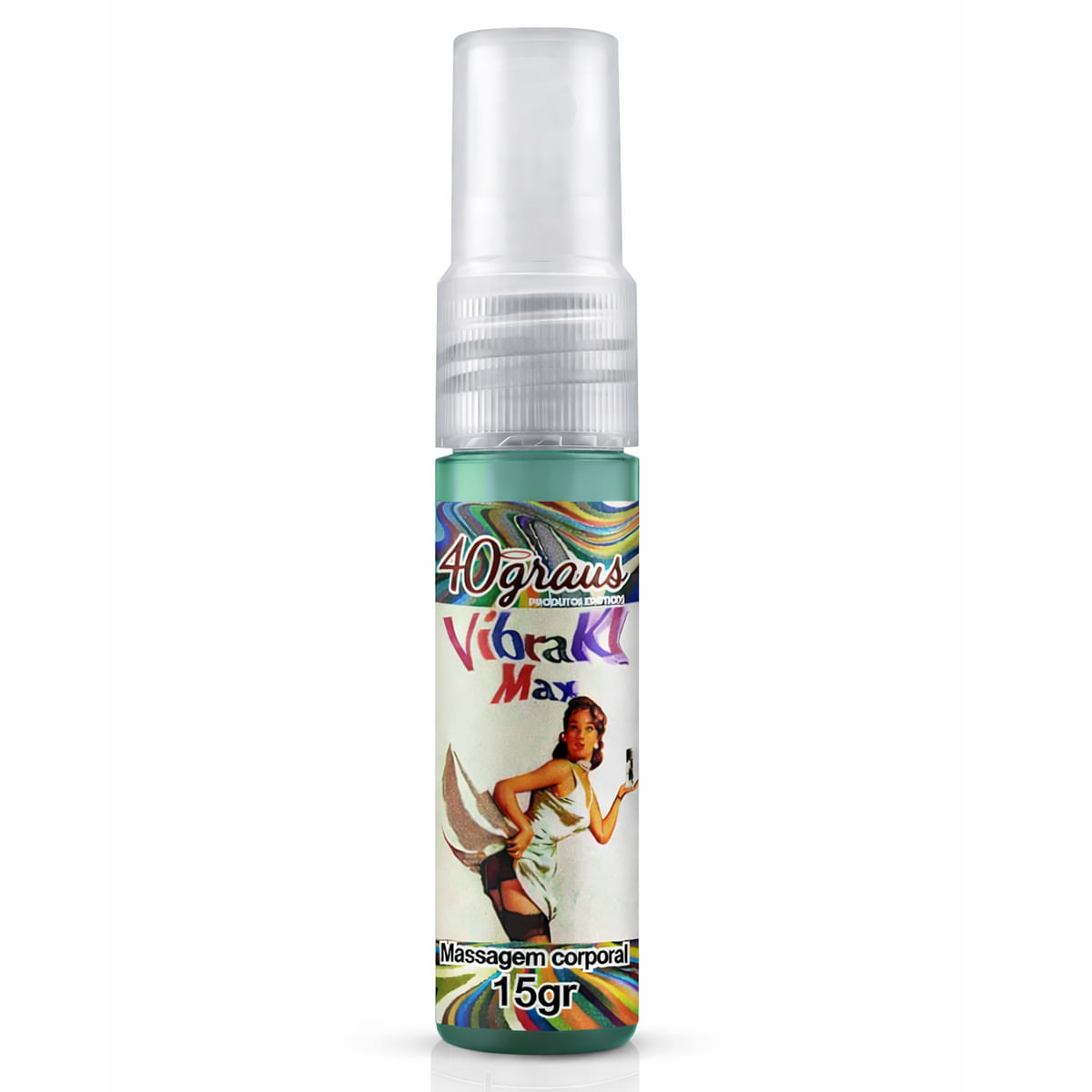 Vibraki Max Spray Vibrador Liquído para Massagem Corporal 15g 40 Graus